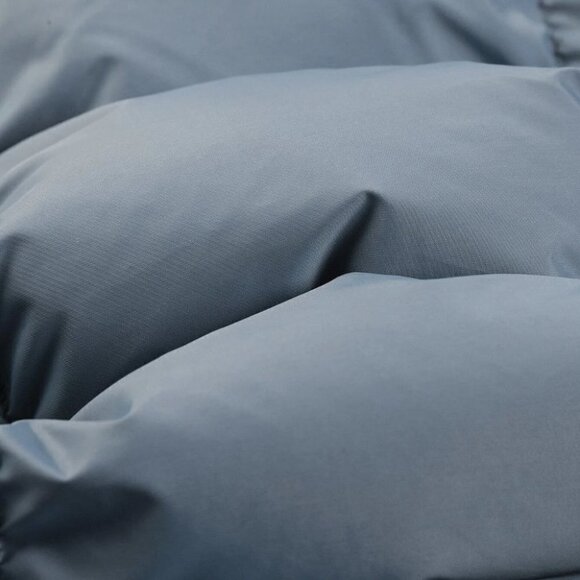 Dusty Blue Mens Zipper Puffer Coat - Picture 7 of 9